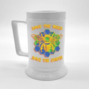 Save The Bees Save The Earth Climate Change Save The Bees Gift Beer Stein