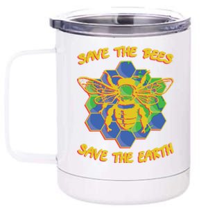 Save The Bees Save The Earth Climate Change Save The Bees Gift 12 oz Stainless Steel Tumbler Cup