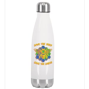 Save The Bees Save The Earth Climate Change Save The Bees Gift Stainless Steel Insulated Water Bottle