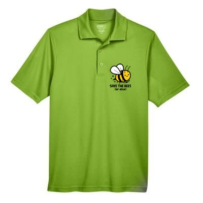 Save The Bees Or Else Knife Nature Animals Men's Origin Performance Piqué Polo