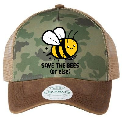 Save The Bees Or Else Knife Nature Animals Legacy Tie Dye Trucker Hat