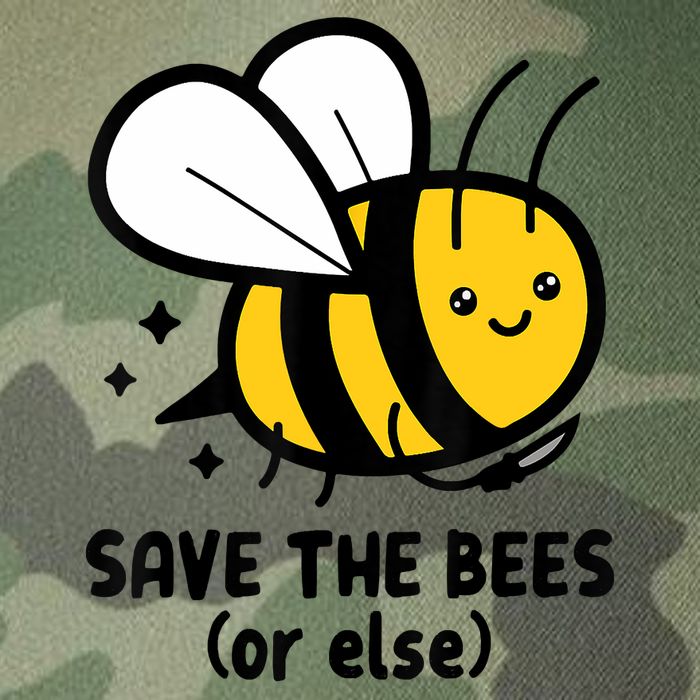 Save The Bees Or Else Knife Nature Animals Legacy Tie Dye Trucker Hat