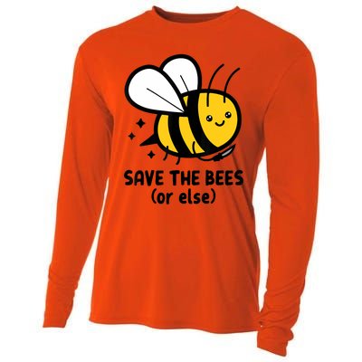 Save The Bees Or Else Knife Nature Animals Cooling Performance Long Sleeve Crew