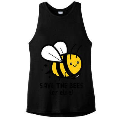 Save The Bees Or Else Knife Nature Animals Ladies PosiCharge Tri-Blend Wicking Tank