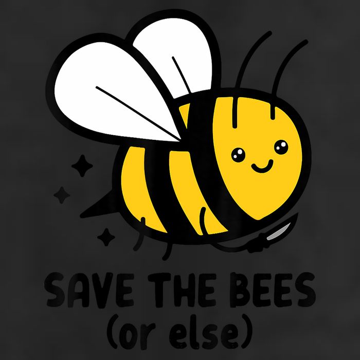 Save The Bees Or Else Knife Nature Animals Garment-Dyed Fleece Hoodie