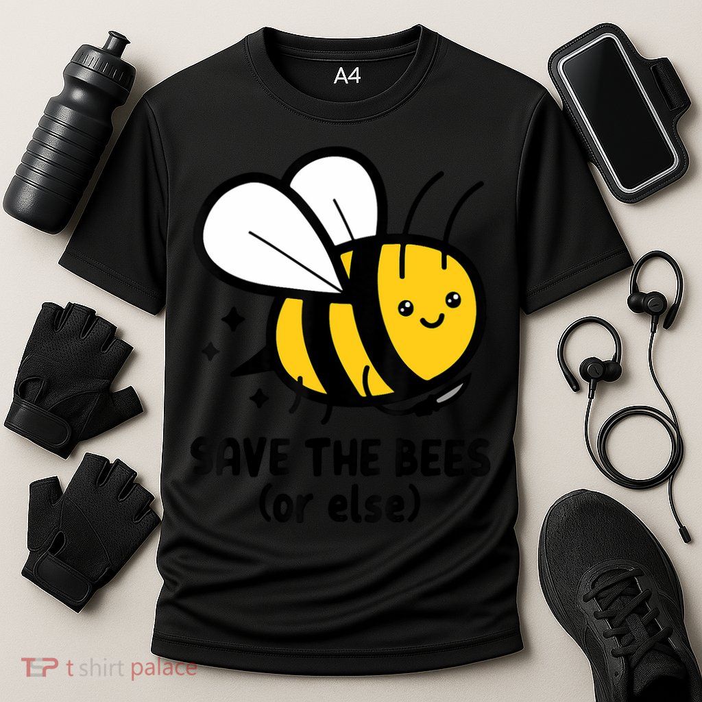 Save The Bees Or Else Knife Nature Animals Performance Shirt