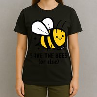 Save The Bees Or Else Knife Nature Animals T-Shirt