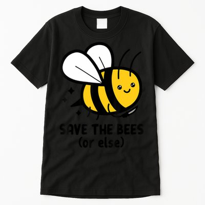 Save The Bees Or Else Knife Nature Animals Tall T-Shirt
