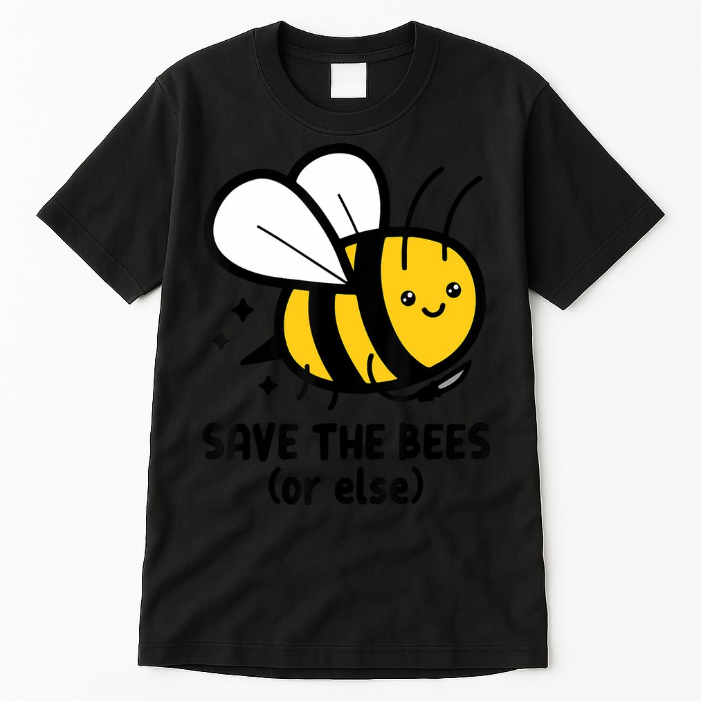 Save The Bees Or Else Knife Nature Animals Tall T-Shirt