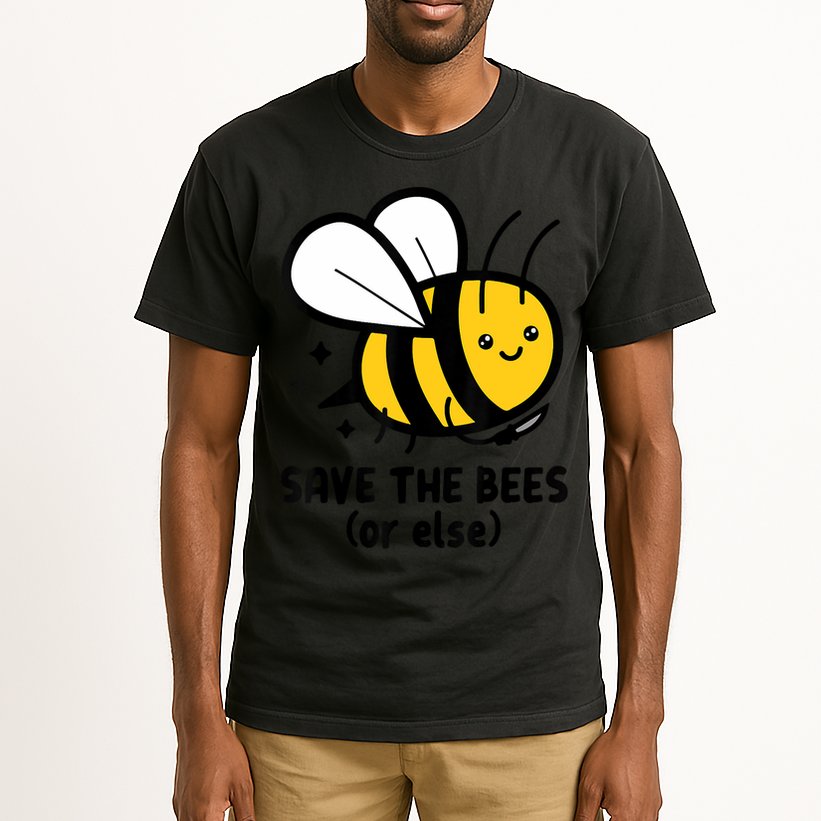 Save The Bees Or Else Knife Nature Animals Tall T-Shirt