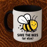 Save The Bees Or Else Knife Nature Animals Mug