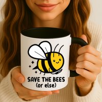 Save The Bees Or Else Knife Nature Animals Mug