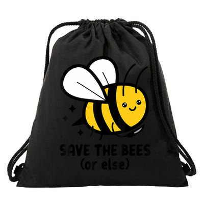 Save The Bees Or Else Knife Nature Animals Drawstring Bag