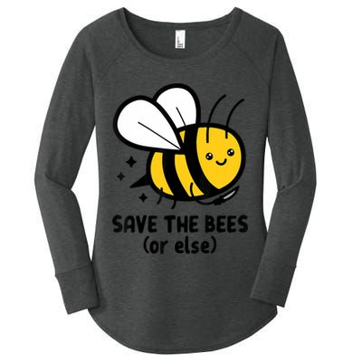 Save The Bees Or Else Knife Nature Animals Women's Perfect Tri Tunic Long Sleeve Shirt