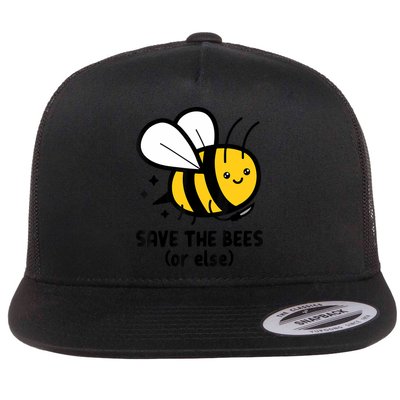 Save The Bees Or Else Knife Nature Animals Flatbill Hat