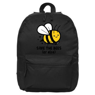 Save The Bees Or Else Knife Nature Animals 16 in Basic Backpack