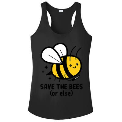 Save The Bees Or Else Knife Nature Animals Ladies PosiCharge Competitor Racerback Tank