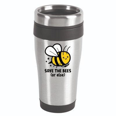 Save The Bees Or Else Knife Nature Animals 16oz Travel Tumbler