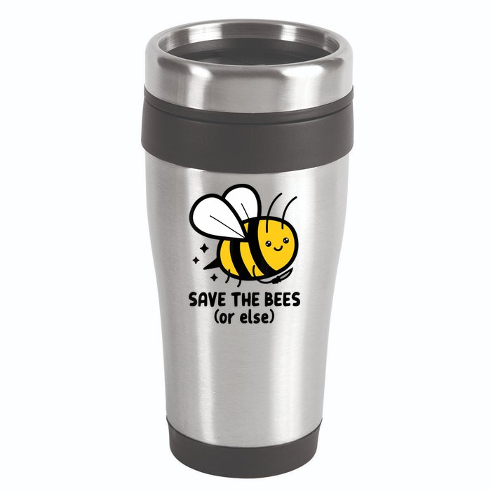 Save The Bees Or Else Knife Nature Animals 16oz Travel Tumbler