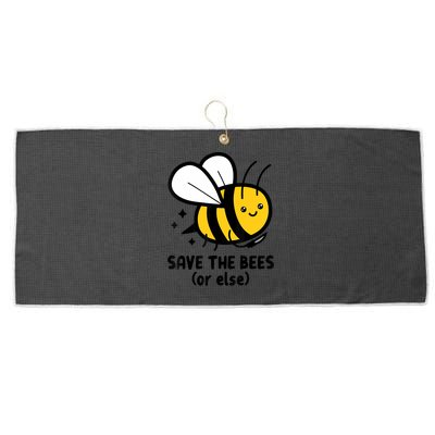Save The Bees Or Else Knife Nature Animals Large Microfiber Waffle Golf Towel