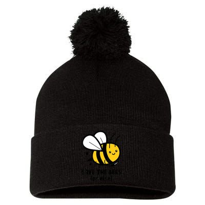Save The Bees Or Else Knife Nature Animals Pom Pom 12in Knit Beanie