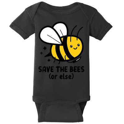 Save The Bees Or Else Knife Nature Animals Baby Bodysuit