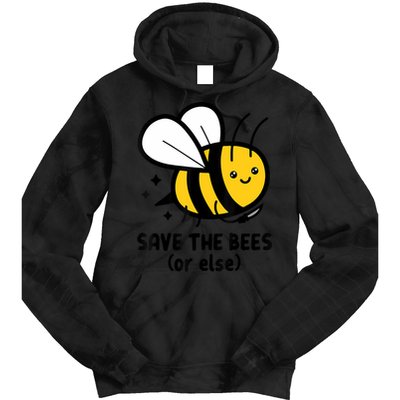 Save The Bees Or Else Knife Nature Animals Tie Dye Hoodie