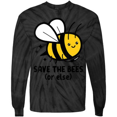 Save The Bees Or Else Knife Nature Animals Tie-Dye Long Sleeve Shirt