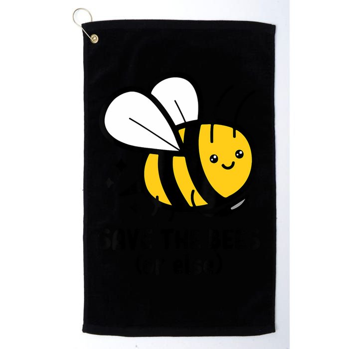 Save The Bees Or Else Knife Nature Animals Golf Towel