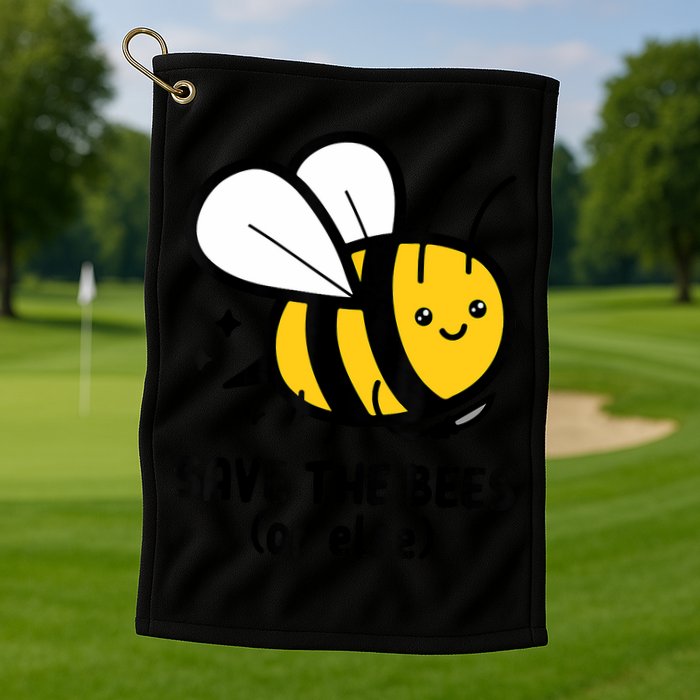 Save The Bees Or Else Knife Nature Animals Golf Towel