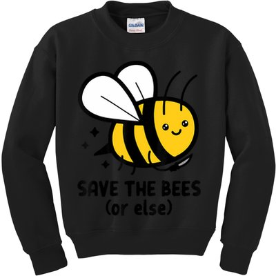 Save The Bees Or Else Knife Nature Animals Kids Sweatshirt