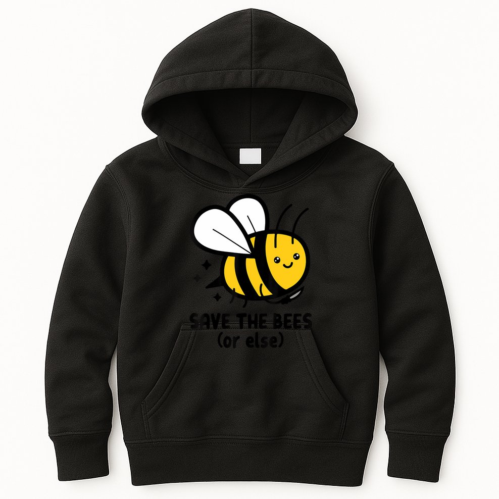Save The Bees Or Else Knife Nature Animals Kids Hoodie