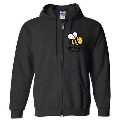 Save The Bees Or Else Knife Nature Animals Full Zip Hoodie