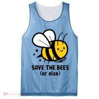 Save The Bees Or Else Knife Nature Animals Mesh Reversible Basketball Jersey Tank