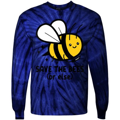 Save The Bees Or Else Knife Nature Animals Tie-Dye Long Sleeve Shirt