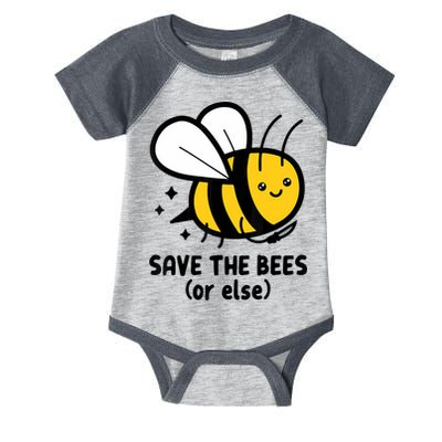 Save The Bees Or Else Knife Nature Animals Infant Baby Jersey Bodysuit