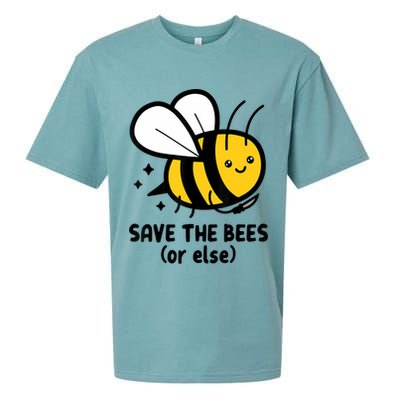 Save The Bees Or Else Knife Nature Animals Sueded Cloud Jersey T-Shirt