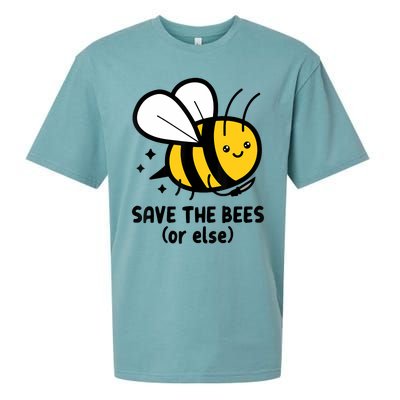 Save The Bees Or Else Knife Nature Animals Sueded Cloud Jersey T-Shirt