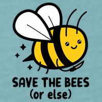 Save The Bees Or Else Knife Nature Animals Sueded Cloud Jersey T-Shirt