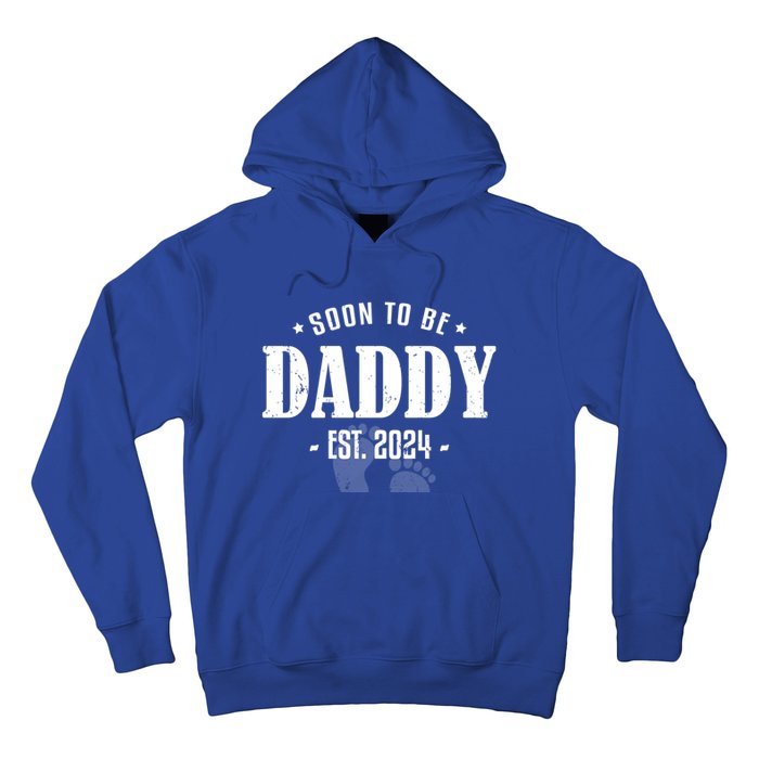 Soon To Be Daddy Est 2024 Vintage Dad To Be Fathers Day Great Gift Hoodie