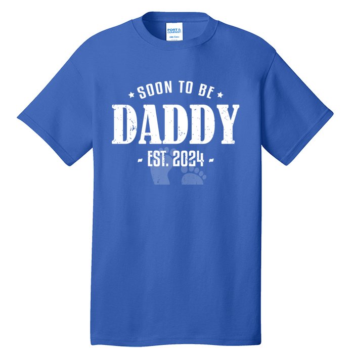 Soon To Be Daddy Est 2024 Vintage Dad To Be Fathers Day Great Gift Tall T-Shirt