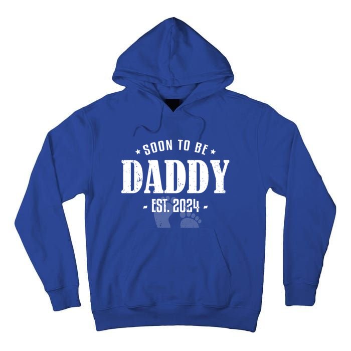 Soon To Be Daddy Est 2024 Vintage Dad To Be Fathers Day Great Gift Tall Hoodie