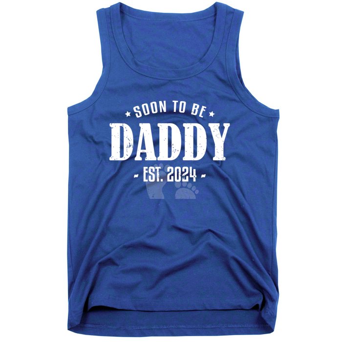 Soon To Be Daddy Est 2024 Vintage Dad To Be Fathers Day Great Gift Tank Top