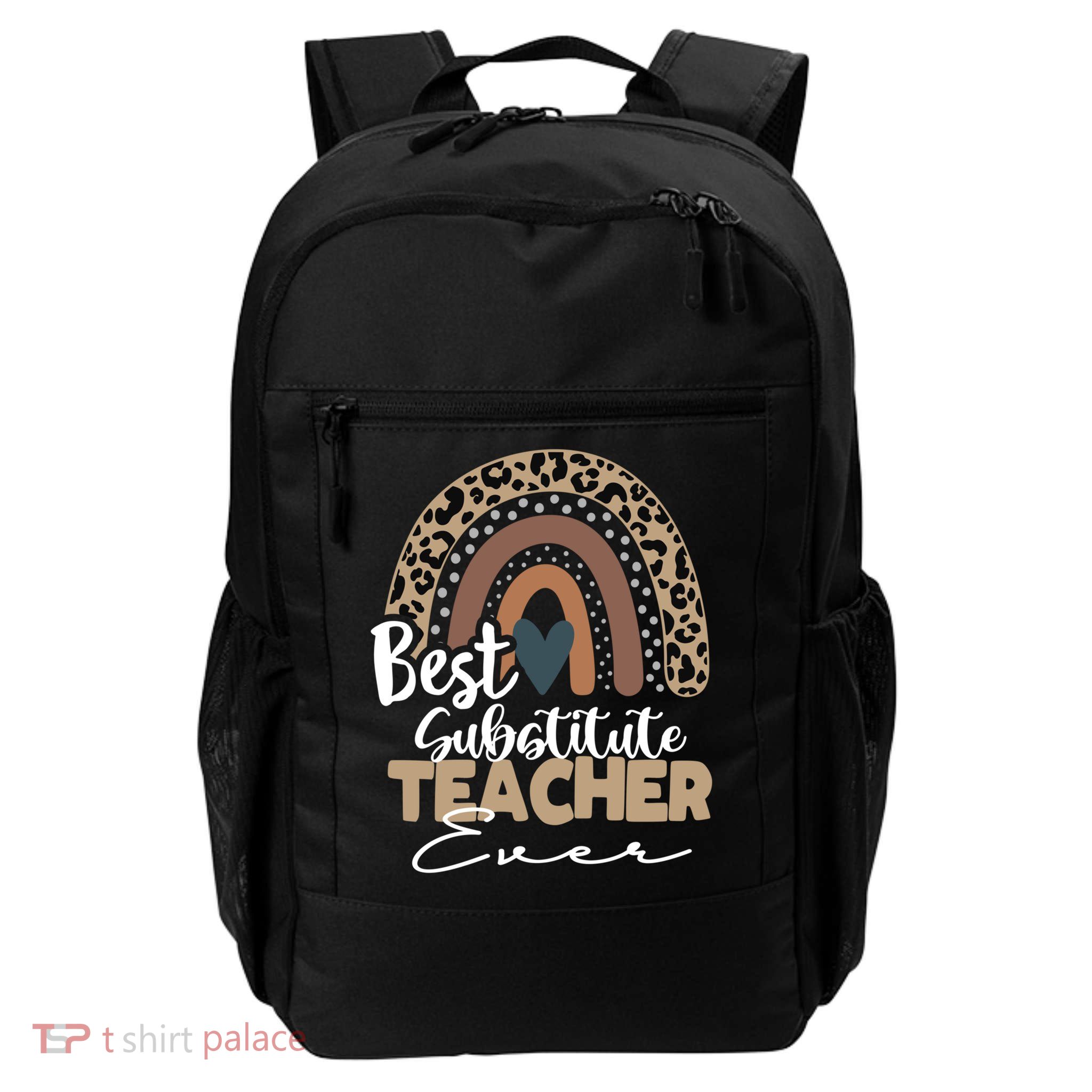 Substitute Teacher Boho Rainbow Teacher Appreciation Gift Backpack