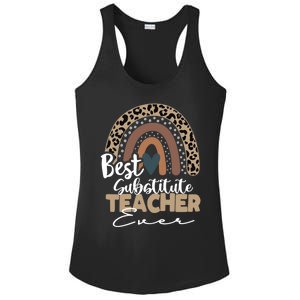 Substitute Teacher Boho Rainbow Teacher Appreciation Gift Ladies PosiCharge Competitor Racerback Tank