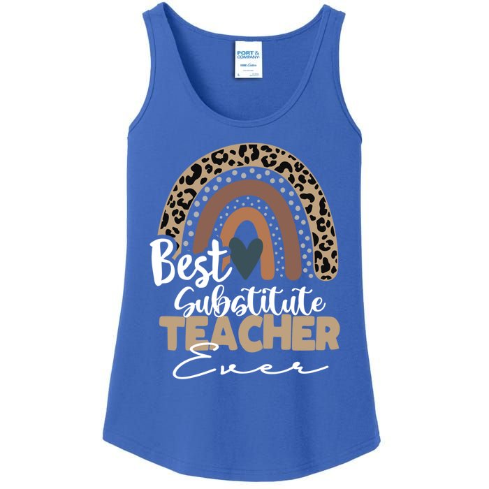 Substitute Teacher Boho Rainbow Teacher Appreciation Gift Ladies Essential Tank