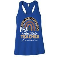 Substitute Teacher Boho Rainbow Teacher Appreciation Gift Women's Racerback Tank