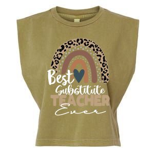 Substitute Teacher Boho Rainbow Teacher Appreciation Gift Garment-Dyed Women's Muscle Tee