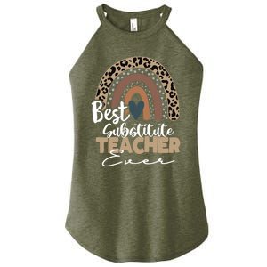 Substitute Teacher Boho Rainbow Teacher Appreciation Gift Women's Perfect Tri Rocker Tank