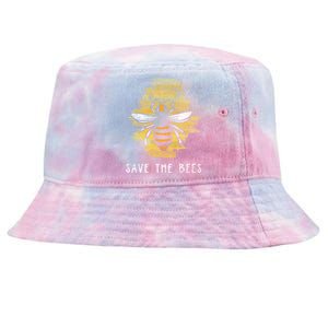 Save The Bees Tee Retro Gift Climate Change Christmas Cool Gift Tie-Dyed Bucket Hat